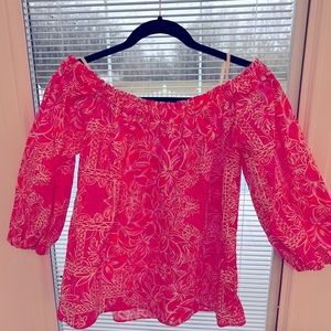 Lily Pulitzer - off the shoulder shirt